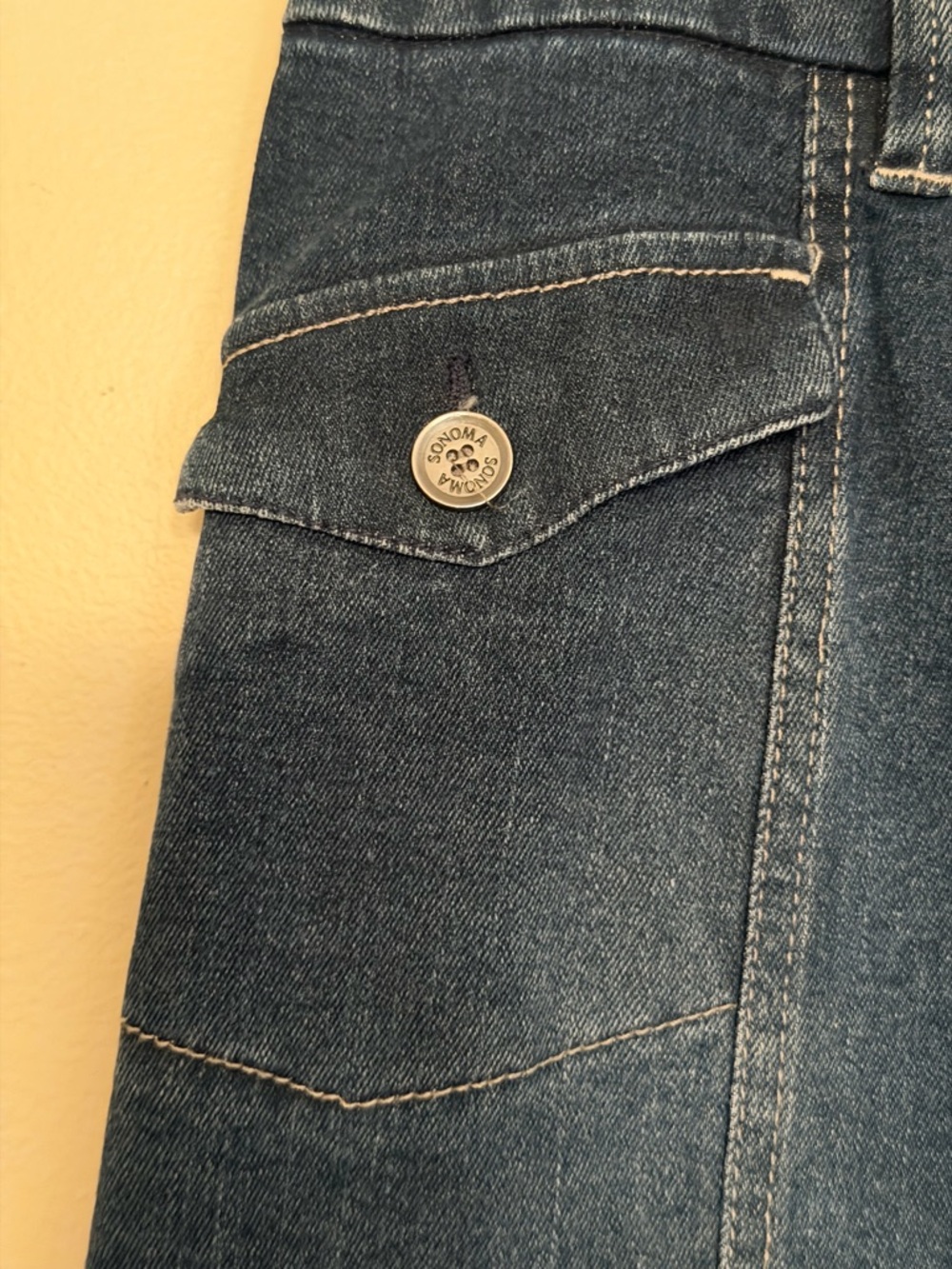 Sonoma Dark Blue Denim Women’s Straight Jeans Skirt - Picture 4 of 8